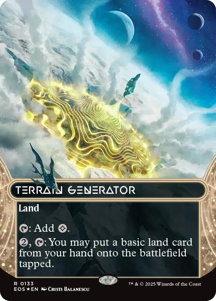 Image for Terrain Generator (0133) (Borderless) (Galaxy Foil) (133) (EOS) - Magic: The Gathering