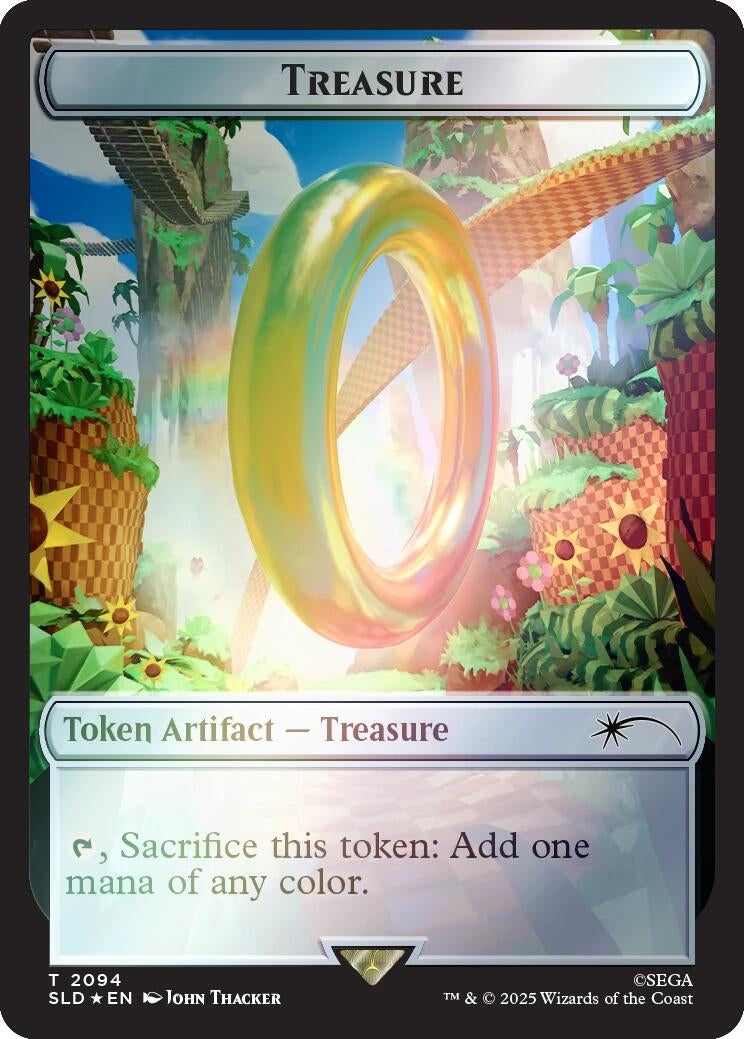 Image for Treasure Token (2094) (Rainbow Foil) (2094) (SLD) - Magic: The Gathering