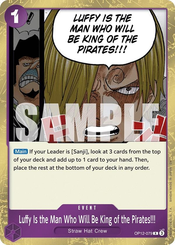 Luffy Is the Man Who Will Be King of the Pirates!!! (OP12-079) (OP12)
