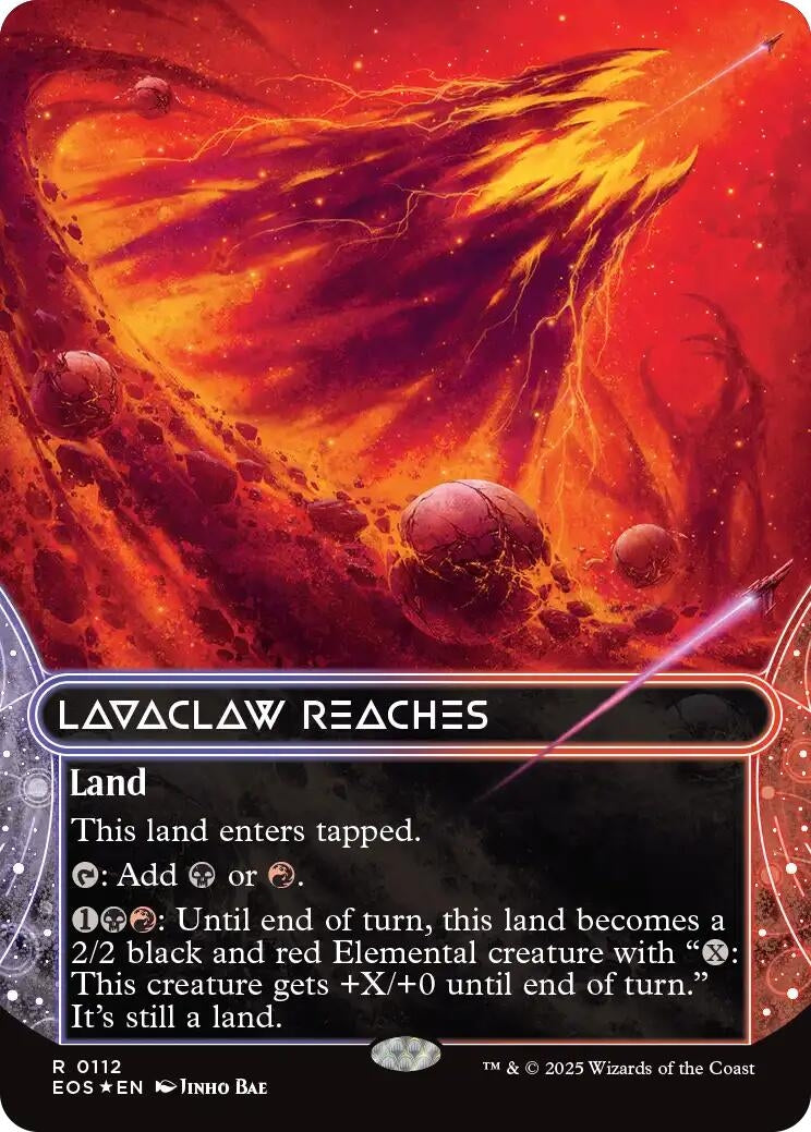 Image for Lavaclaw Reaches (0112) (Borderless) (Galaxy Foil) (112) (EOS) - Magic: The Gathering