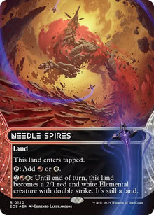 Image for Needle Spires (0120) (Borderless) (Galaxy Foil) (120) (EOS) - Magic: The Gathering