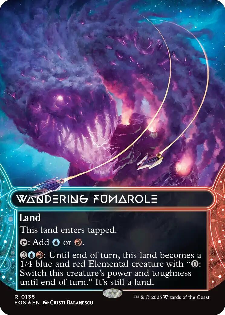 Image for Wandering Fumarole (0135) (Borderless) (Galaxy Foil) (135) (EOS) - Magic: The Gathering
