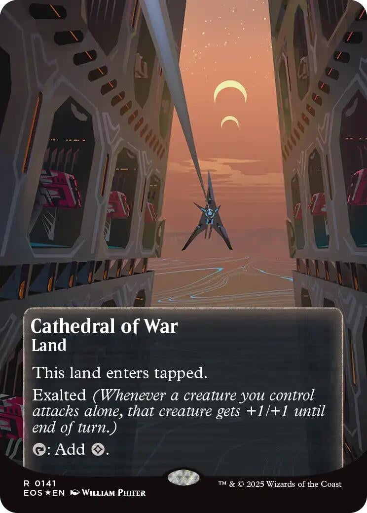 Image for Cathedral of War (0141) (Borderless) (Galaxy Foil) (141) (EOS) - Magic: The Gathering