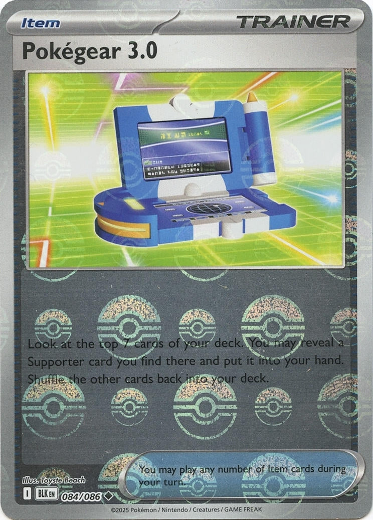 Pokegear 3.0 (Poke Ball Pattern) (084/086) (BLK)