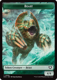 Beast (0006) // Elemental (0008) Double-Sided Token (6 // 8) (EOC)