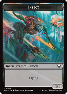 Insect // Elemental (0007) Double-Sided Token (4 // 7) (EOC)