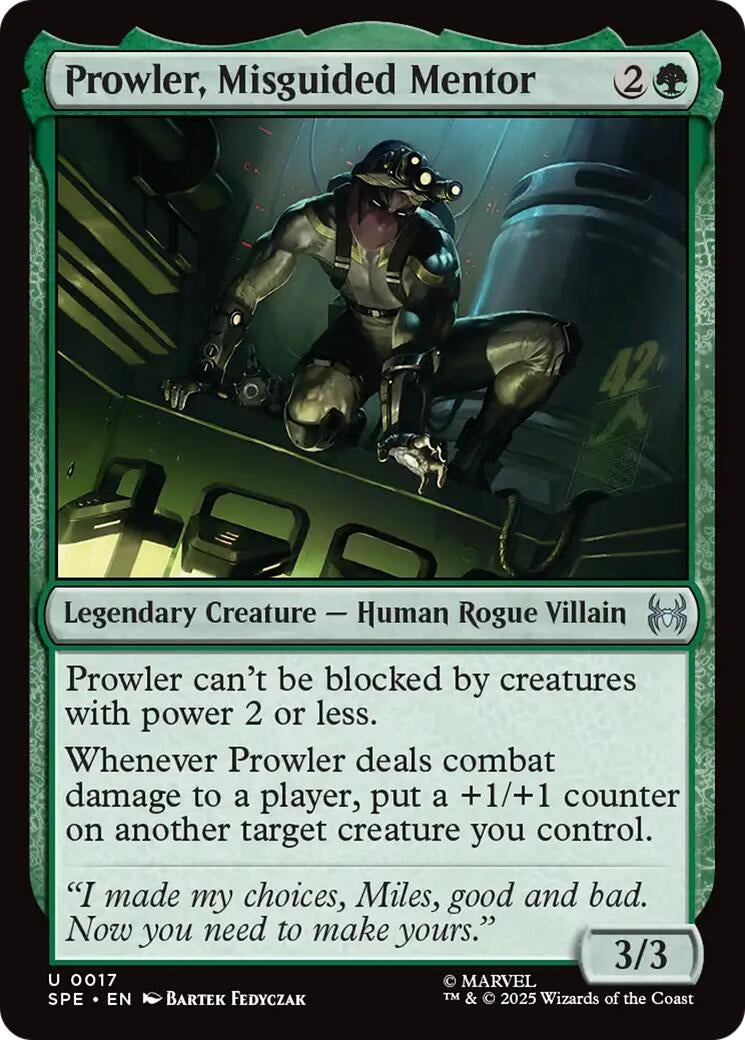 Image for Prowler, Misguided Mentor (17) (SPE) - Magic: The Gathering