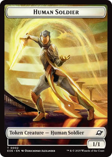 Human Soldier // Lander (0008) Double-Sided Token (2 // 8) (EOE)