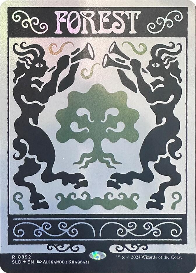 Image for Forest (0892) (Rainbow Foil) (892) (SLD) - Magic: The Gathering
