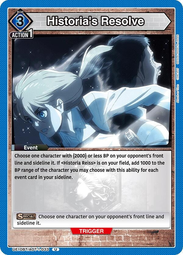 Historia's Resolve (UE10BT/AOT-1-033) (UE10BT)