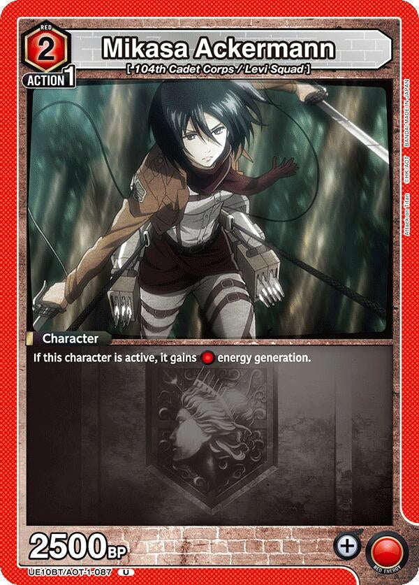 Mikasa Ackermann (087) (UE10BT/AOT-1-087) (UE10BT)