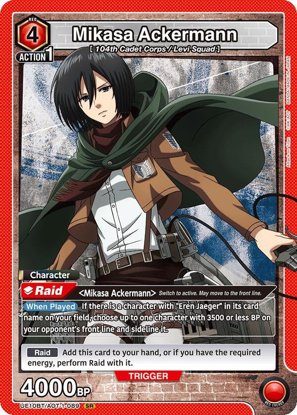 Mikasa Ackermann (089) (UE10BT/AOT-1-089) (UE10BT)