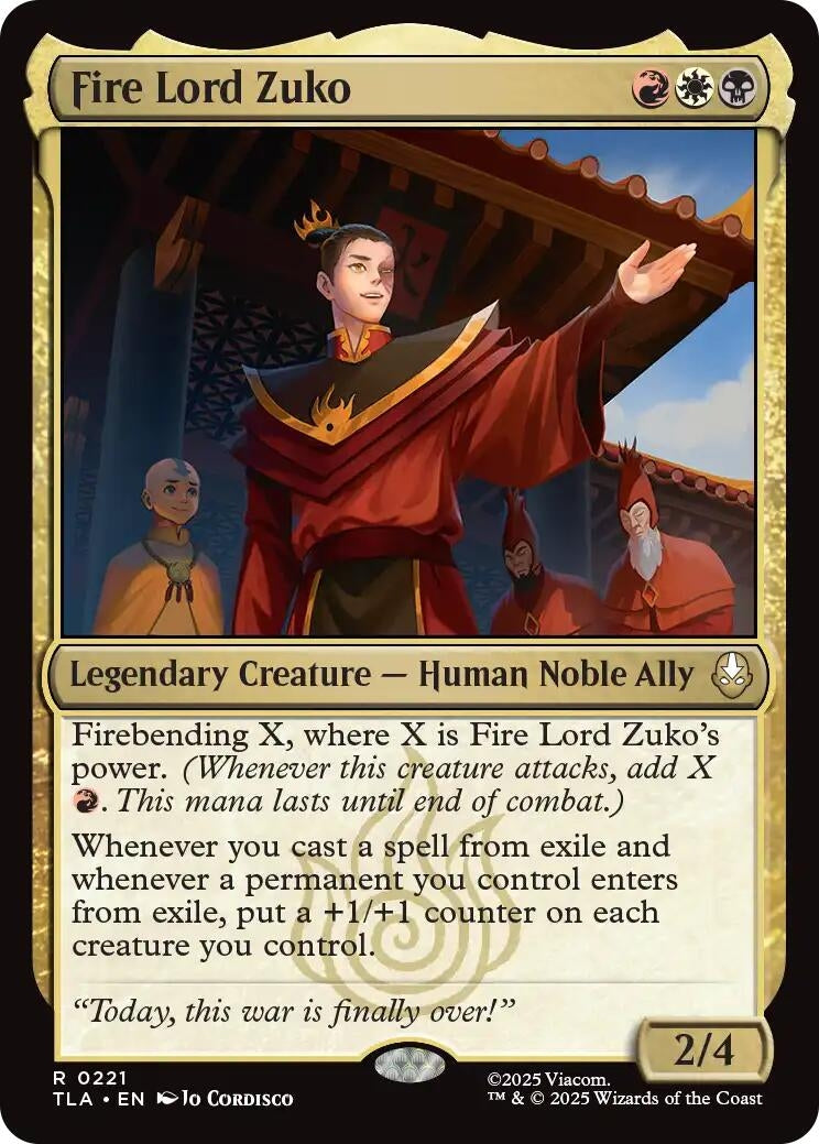 Image for Fire Lord Zuko (221) (TLA) - Magic: The Gathering