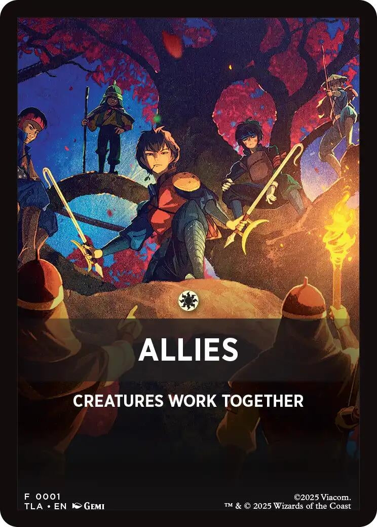 Image for Allies Theme Card (1) (TLA) - Magic: The Gathering