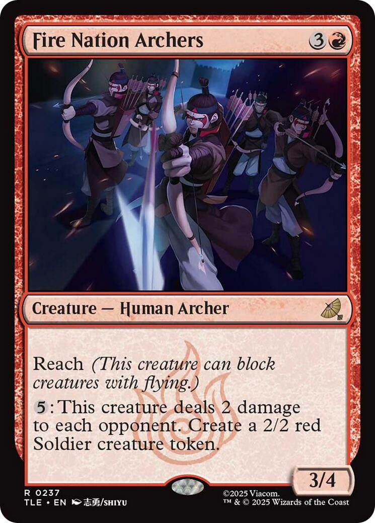 Image for Fire Nation Archers (237) (TLE) - Magic: The Gathering