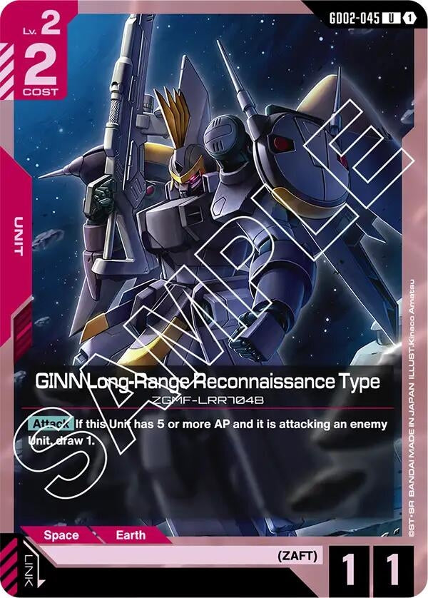 Image for GINN Long-Range Reconnaissance Type (GD02-045) (GD02) - Gundam Card Game
