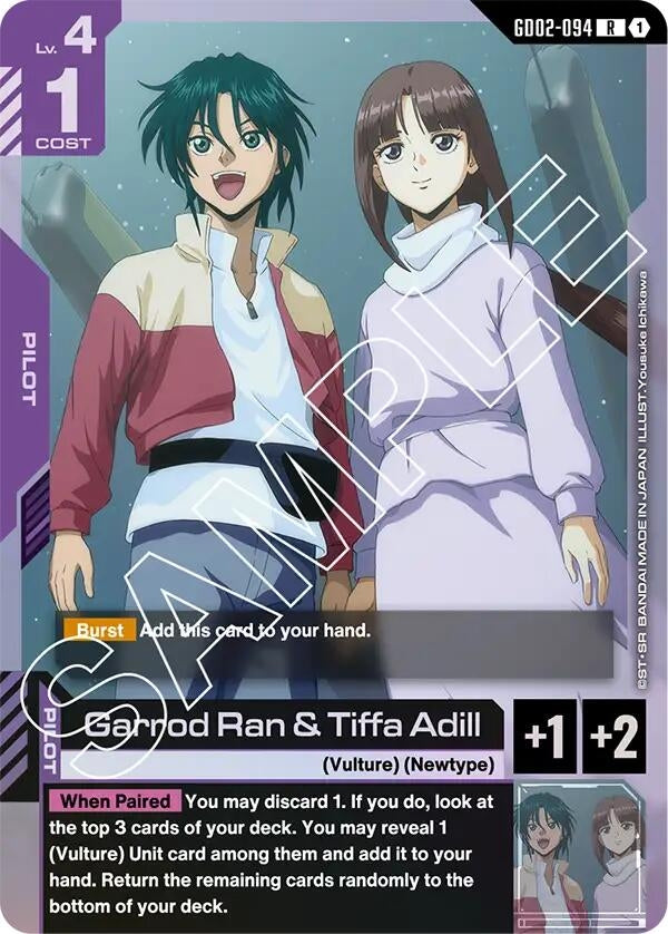 Image for Garrod Ran & Tiffa Adill (GD02-094) (GD02) - Gundam Card Game