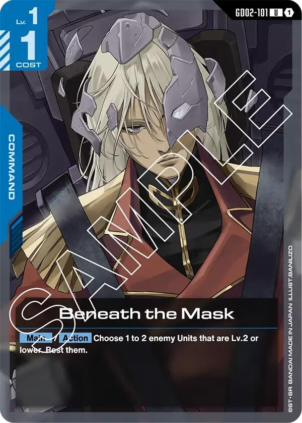 Image for Beneath the Mask (GD02-101) (GD02) - Gundam Card Game