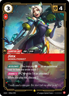 Image for Jinx - Demolitionist (Alternate Art) (030a/298) (OGN) - Riftbound: League of Legends Trading Card Game
