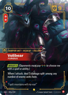Image for Volibear - Furious (Alternate Art) (041a/298) (OGN) - Riftbound: League of Legends Trading Card Game