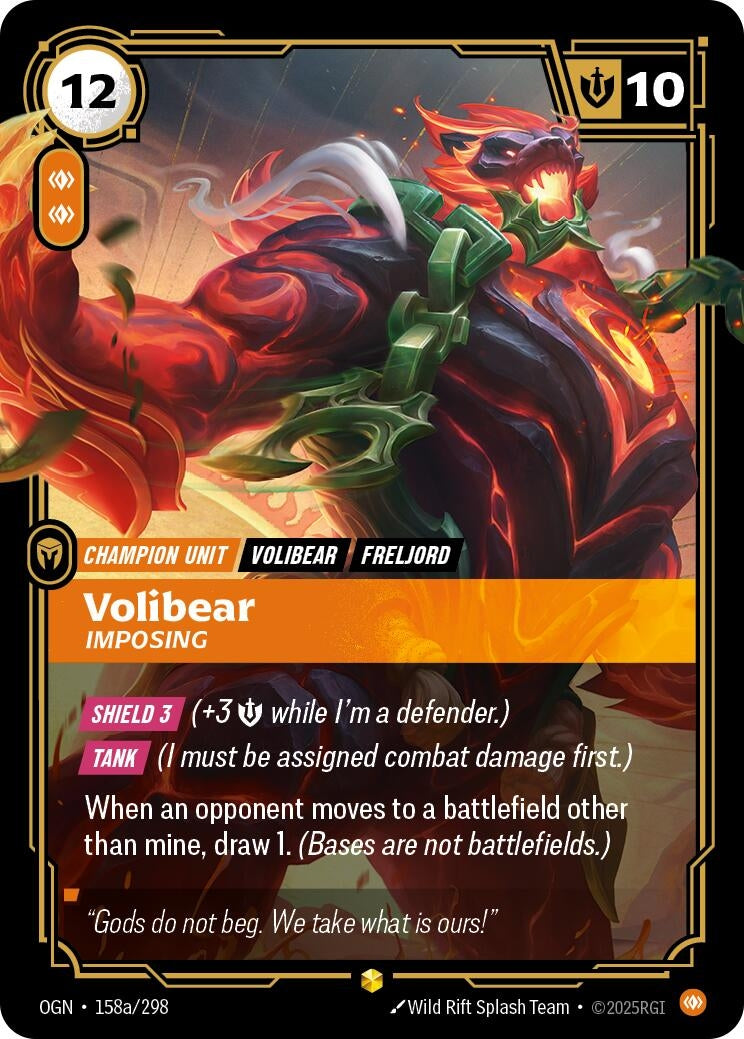 Image for Volibear - Imposing (Alternate Art) (158a/298) (OGN) - Riftbound: League of Legends Trading Card Game
