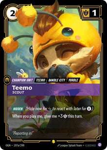 Image for Teemo - Scout (Alternate Art) (197a/298) (OGN) - Riftbound: League of Legends Trading Card Game