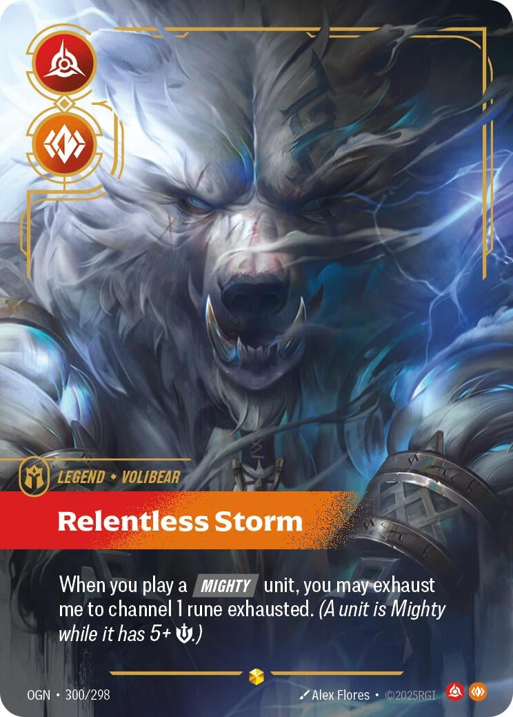 Image for Volibear - Relentless Storm (Overnumbered) (300/298) (OGN) - Riftbound: League of Legends Trading Card Game