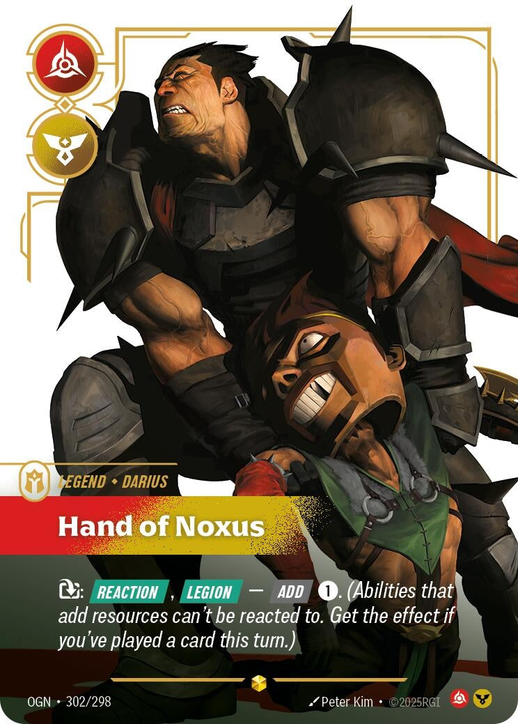 Image for Darius - Hand of Noxus (Overnumbered) (302/298) (OGN) - Riftbound: League of Legends Trading Card Game