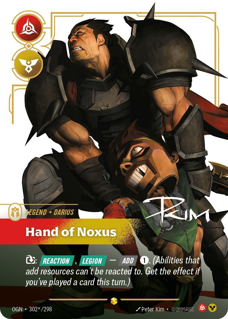Image for Darius - Hand of Noxus (Signature) (302*/298) (OGN) - Riftbound: League of Legends Trading Card Game
