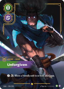 Image for Yasuo - Unforgiven (Overnumbered) (305/298) (OGN) - Riftbound: League of Legends Trading Card Game