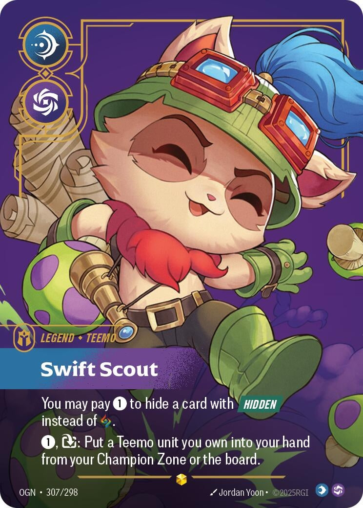 Image for Teemo - Swift Scout (Overnumbered) (307/298) (OGN) - Riftbound: League of Legends Trading Card Game