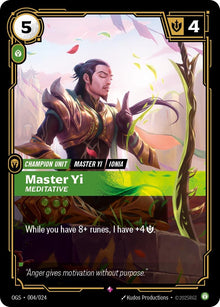 Image for Master Yi - Meditative (004/024) (OGS:PG) - Riftbound: League of Legends Trading Card Game