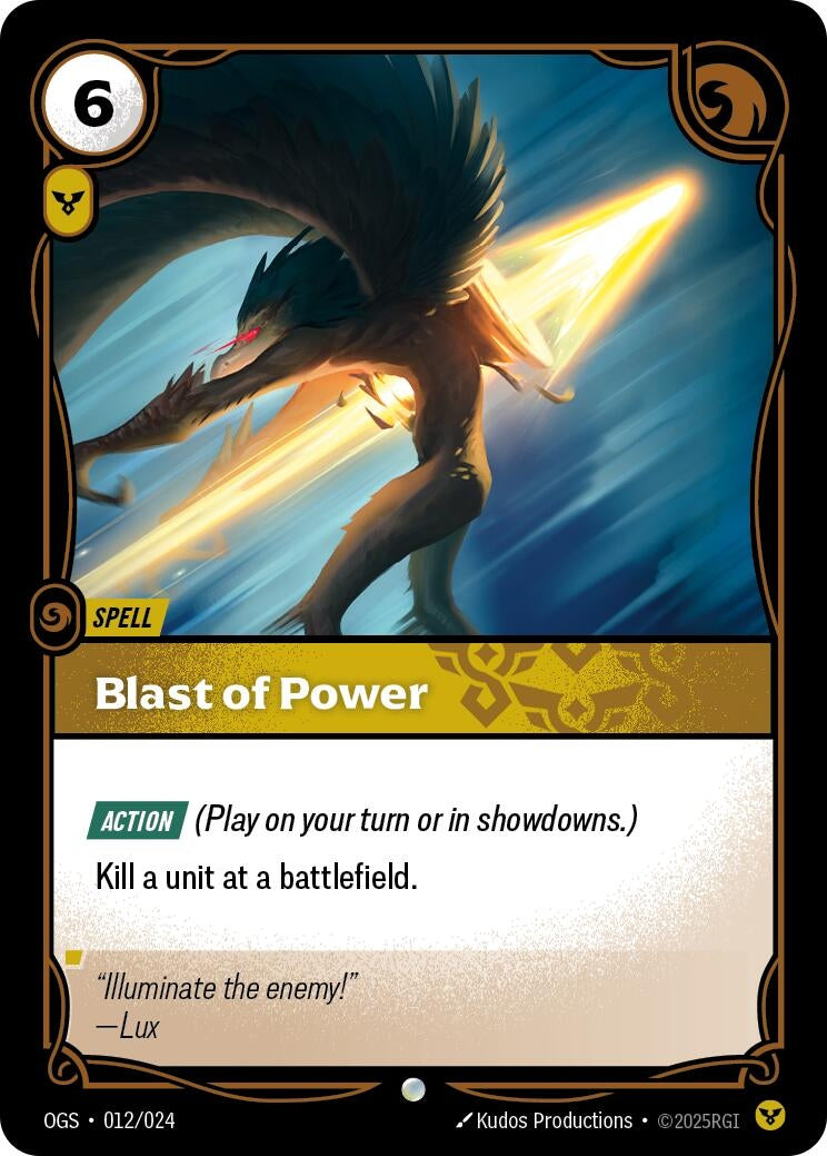 Image for Blast of Power (012/024) (OGS:PG) - Riftbound: League of Legends Trading Card Game
