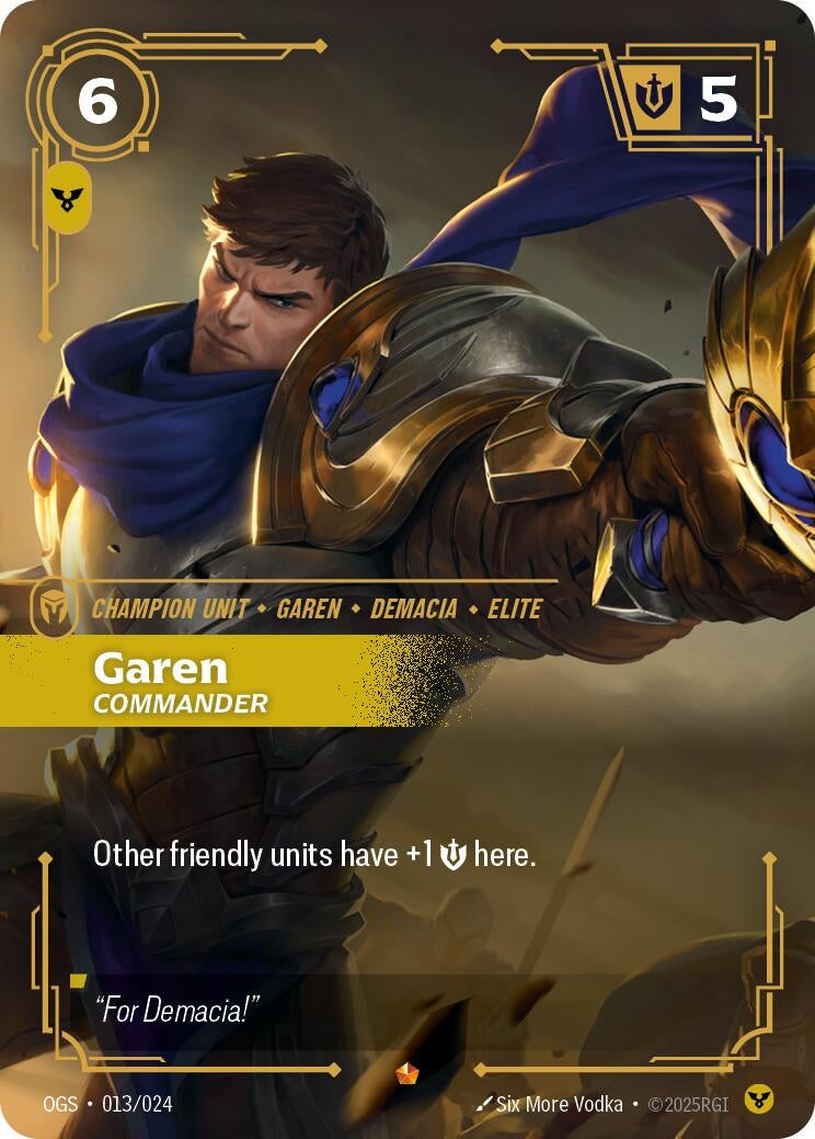 Image for Garen - Commander (013/024) (OGS:PG) - Riftbound: League of Legends Trading Card Game