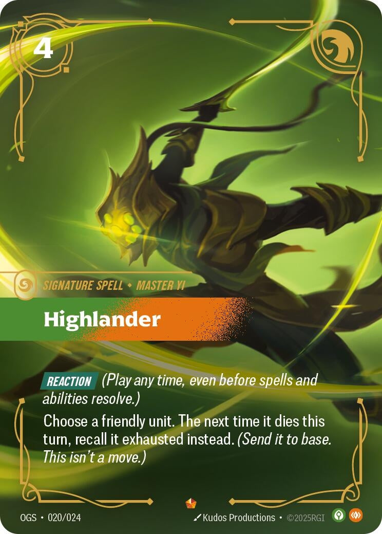 Image for Highlander (020/024) (OGS:PG) - Riftbound: League of Legends Trading Card Game