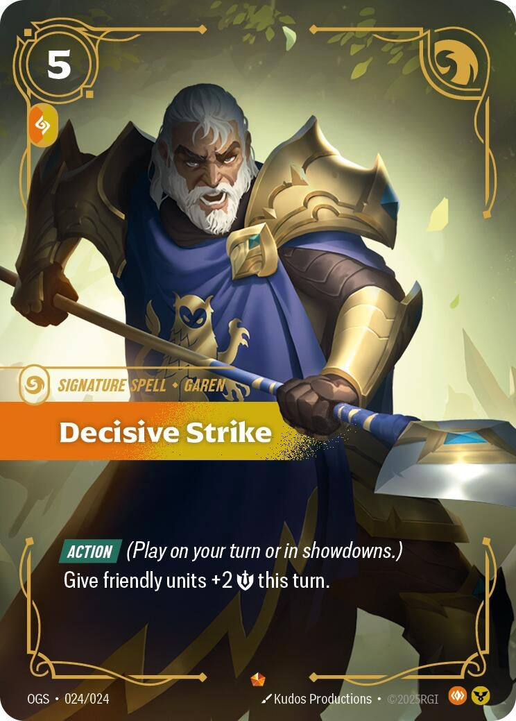 Image for Decisive Strike (024/024) (OGS:PG) - Riftbound: League of Legends Trading Card Game