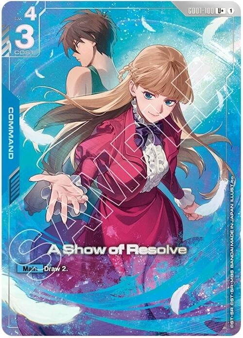 Image for A Show of Resolve (U+) (Premium Accessory Set - Mobile Suit Gundam Wing) (GD01-100) (GCG-PR) - Gundam Card Game