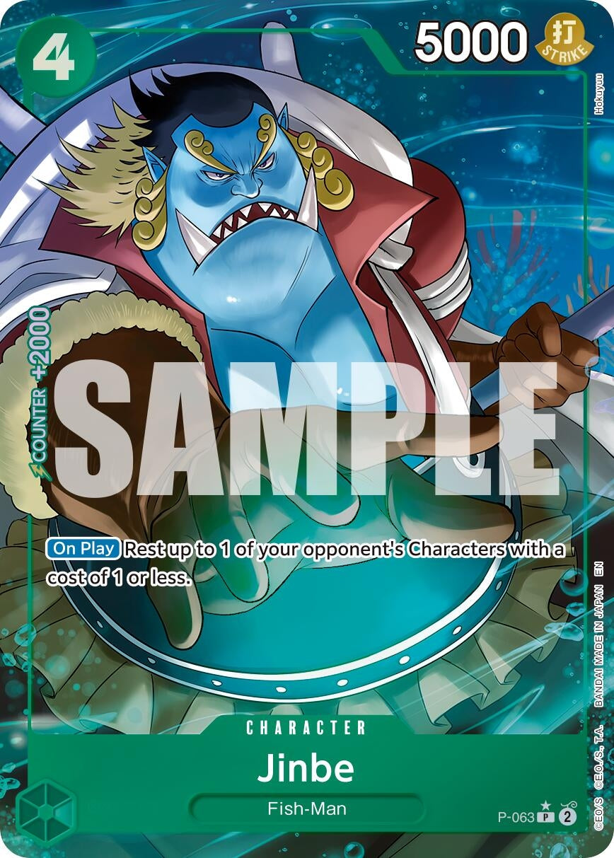 Image for Jinbe - P-063 (Alternate Art) (P-063) (PRB-02) - One Piece Card Game