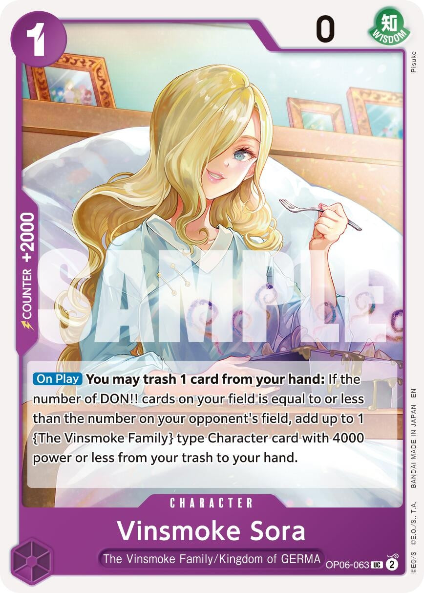 Image for Vinsmoke Sora (Reprint) (OP06-063) (PRB-02) - One Piece Card Game