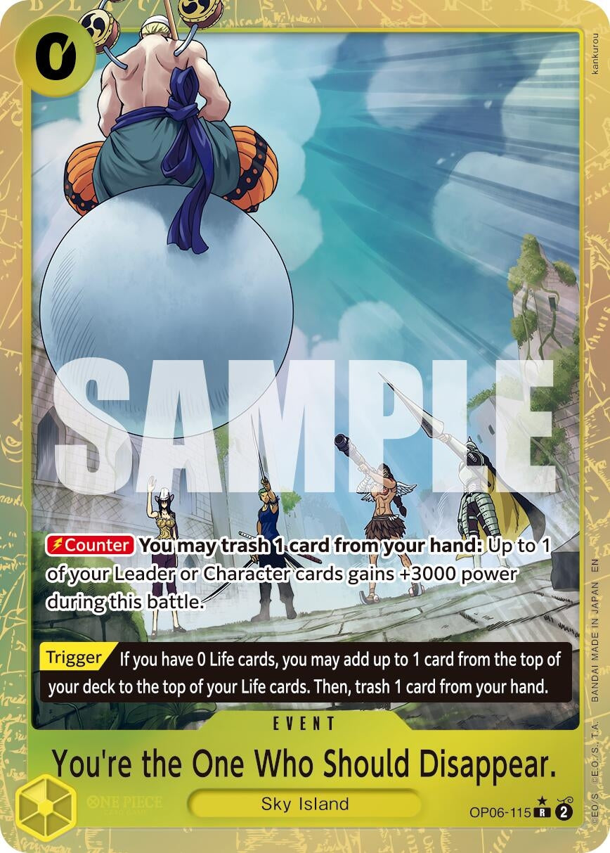 Image for You're the One Who Should Disappear (Alternate Art) (OP06-115) (PRB-02) - One Piece Card Game