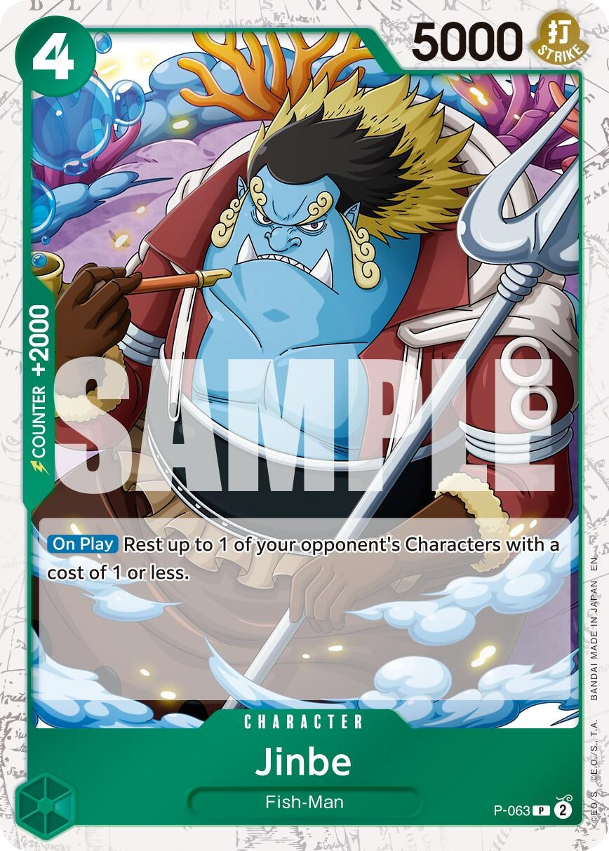 Image for Jinbe - P-063 (Pirate Foil) (P-063) (PRB-02) - One Piece Card Game