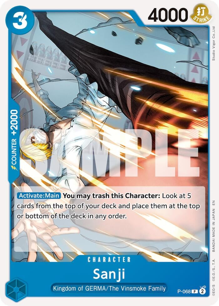 Image for Sanji - P-068 (Reprint) (P-068) (PRB-02) - One Piece Card Game