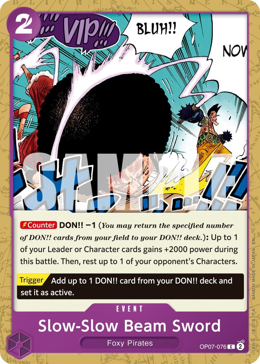 Image for Slow-Slow Beam Sword (Reprint) (OP07-076) (PRB-02) - One Piece Card Game