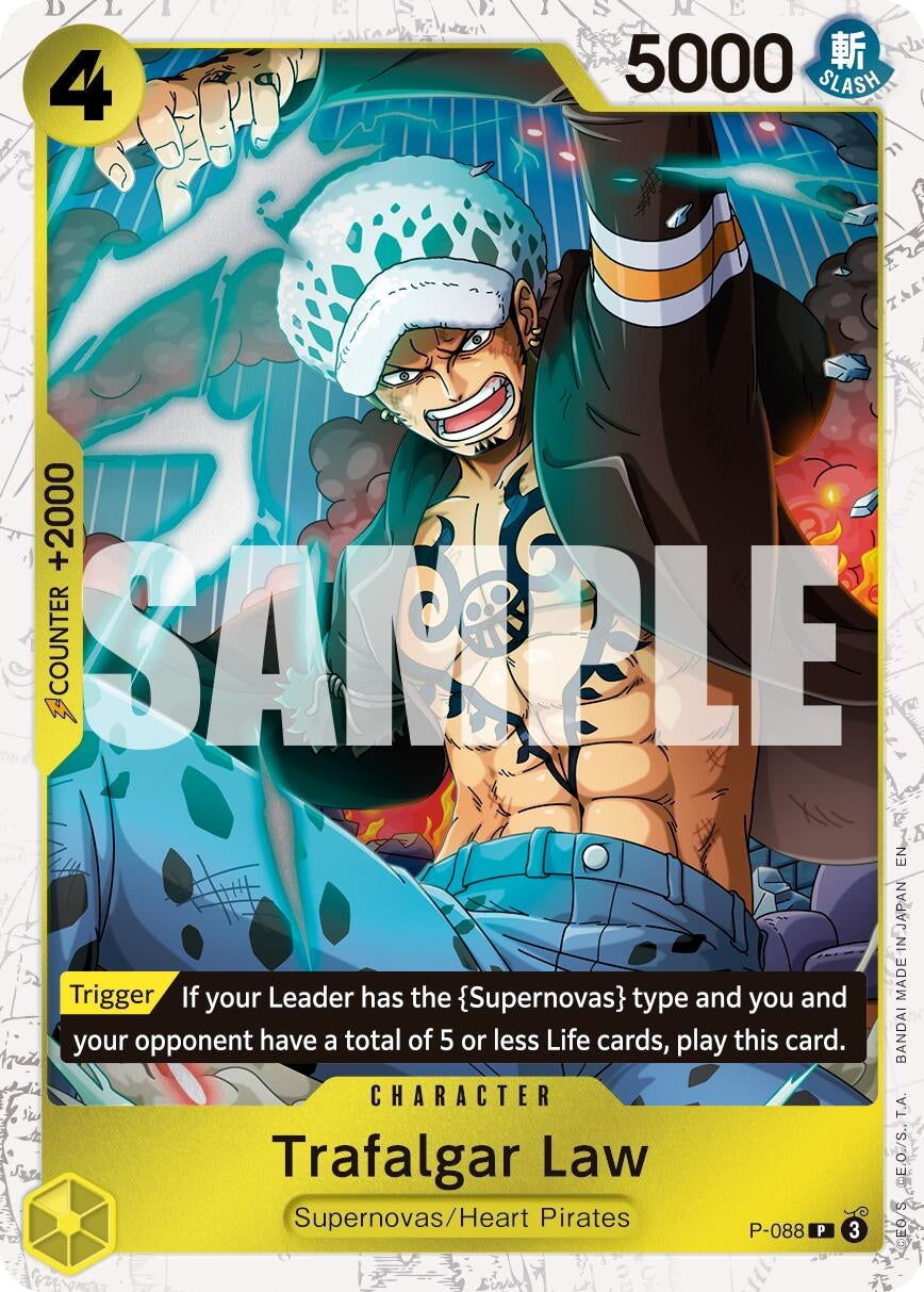 Image for Trafalgar Law -  P-088 (Pirate Foil) (P-088) (PRB-02) - One Piece Card Game