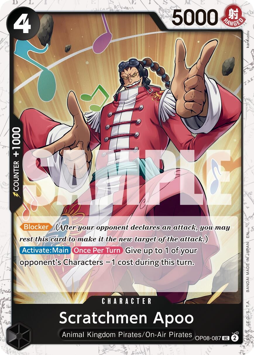 Scratchmen Apoo - OP08-087 (Pirate Foil) (OP08-087) (PRB-02)