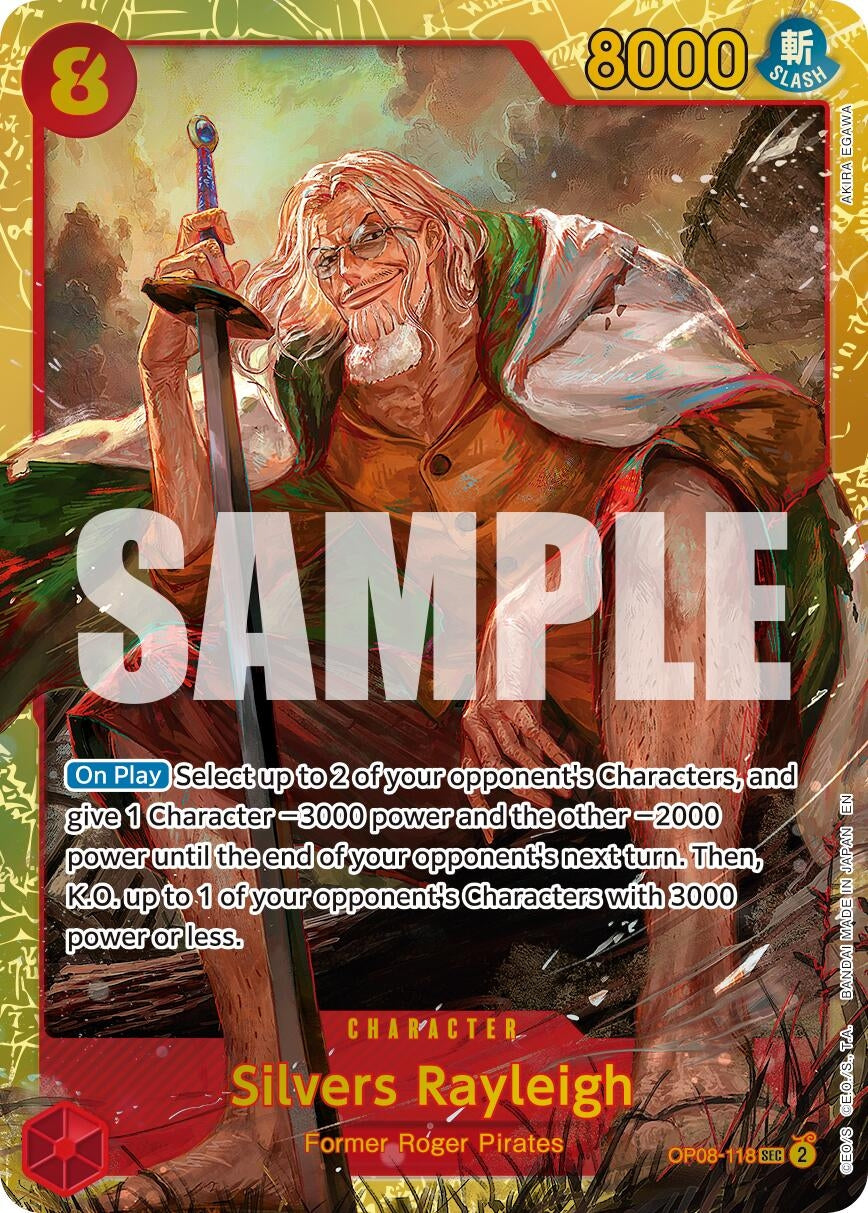Image for Silvers Rayleigh - OP08-118 (Reprint) (OP08-118) (PRB-02) - One Piece Card Game