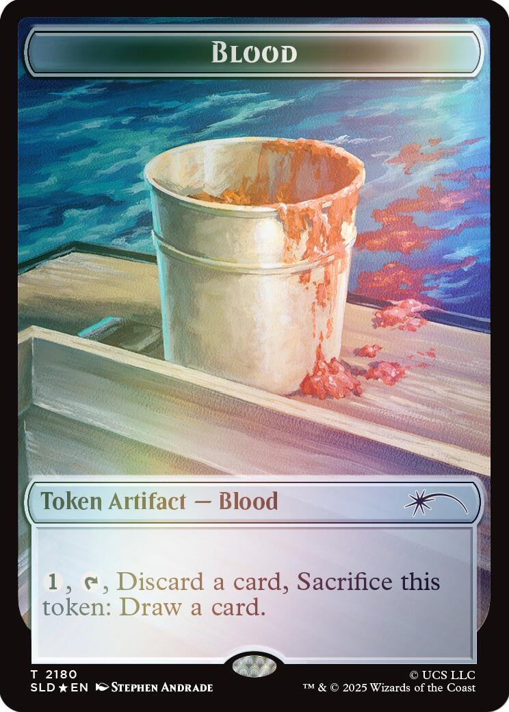 Image for Blood Token (Rainbow Foil) (2180) (SLD) - Magic: The Gathering
