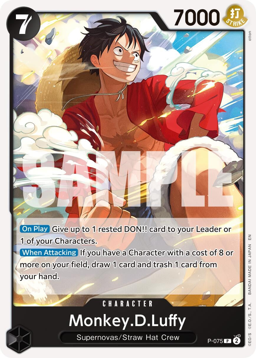 Image for Monkey.D.Luffy - P-075 (Pirate Foil) (P-075) (PRB-02) - One Piece Card Game