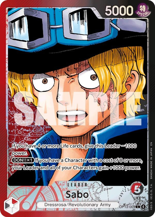 Image for Sabo (004) (Alternate Art) (OP13-004) (OP13) - One Piece Card Game