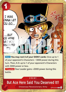 Image for But Ace Here Said You Deserved It!! (OP13-019) (OP13) - One Piece Card Game